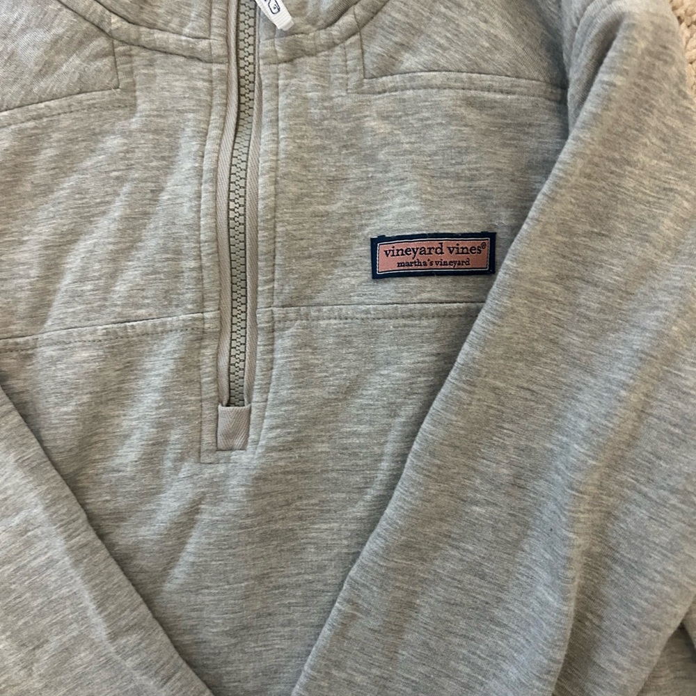 Vineyard Vines Gray Quarter-Zip Pullover